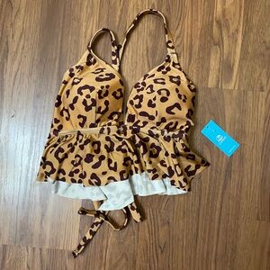NWT Cupshe animal print bikini top size 0X